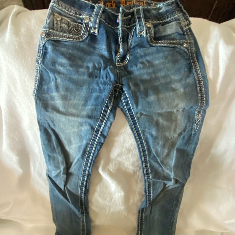 Rock Revival Women's Faded Blue Skinny Jeans